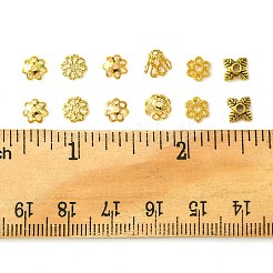 真鍮、合金、鉄ビーズキャップキット  ゴールドカラー  5.5~6.5x6~6.5x1~4.5mm  穴：0.8~1.5mm  430個/箱&nbsp;DIY-FS0005-85G