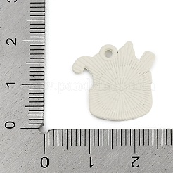 クリスマス テーマ スプレー塗装合金エナメル ペンダント  贈り物  18x19x1.5mm  穴：1.8mm&nbsp;ENAM-Z020-01E