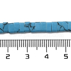 合成ターコイズビーズ連売り  2穴  長方形  ライトスカイブルー  2.5~3x5x2.5mm  穴：0.8mm  約138~140個/連  15.28''~15.31''（38.8~38.9センチメートル）&nbsp;G-Z045-A23-01