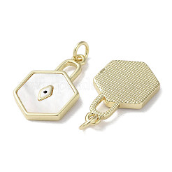 Brass Micro Pave Cubic Zirconia Pendants&nbsp;KK-G485-33C-G
