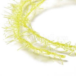 ポリエステルかぎ針編みの糸  きらめくスクラブ糸  布巾用  編み物を飾る工芸品  きいろ  10~13x0.5mm  218.72ヤード（200m）/ロール&nbsp;OCOR-G009-01B