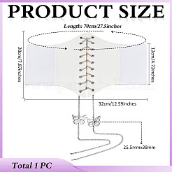 PU Leather Wide Elastic Corset Belts&nbsp;FIND-WH0199-335A