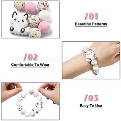 45Pcs 5 Styles Silicone Beads&nbsp;SIL-YW0002-69