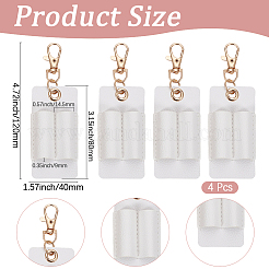 4Pcs Rectangle PU Leather Pendant Decorations&nbsp;HJEW-GF0001-78B
