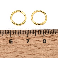 真鍮製フレームコネクター  丸い輪  長持ちメッキ  ラックめっき  ゴールドカラー  10x1.2mm  内径：7.5mm&nbsp;KK-CBA9FBD-01G-C