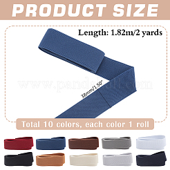 10 Rolls 10 Colors Polyester Elastic Cord&nbsp;OCOR-PH0004-63C