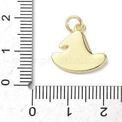 ハロウィーンテーマの真鍮エナメルペンダント  丸カン付き  18KGP本金メッキ  帽子  15x16x2mm  穴：3mm&nbsp;LS-KK-L248-01G-08