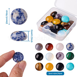24Pcs 12 Style Natural & Synthetic Gemstone Cabochons&nbsp;G-FW0001-05
