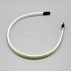 単純なプラスチックヘアバンドのパーツ  歯付き  グログランと  ミックスカラー  120mm  10mm&nbsp;OHAR-Q275-03