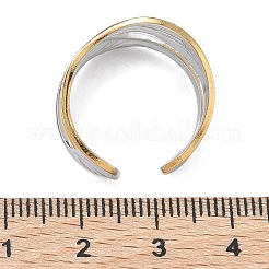 304 Stainless Steel Cuff Open Rings&nbsp;RJEW-F202-01D-GP