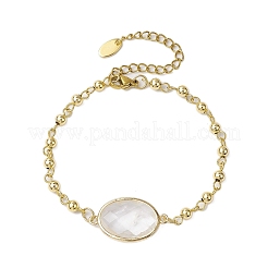 2Pcs 2 Style Brass and Brass Bar Link Chains Bracelets&nbsp;BJEW-JB11051