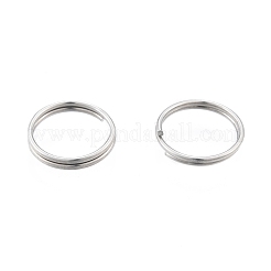 変色しない304ステンレススチール製スプリットリング  ダブルループ丸カン  ステンレス鋼色  7x1mm  内径：6mm  単線：0.6mm&nbsp;STAS-N092-171C-01P