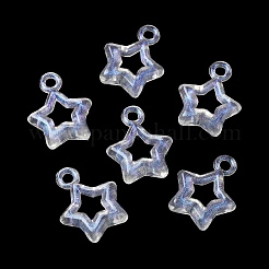透明アクリルとグリッターペンダント  スター  カラフル  20x16.5x5mm  穴：2.4mm  約39個/20g&nbsp;X1-OACR-C016-22