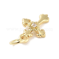 Rack Plating Brass Clear Cubic Zirconia Pendants&nbsp;KK-M293-17G