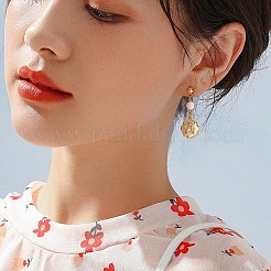 真鍮製ペンダント10個  丸カン付き  長持ちメッキ  天使と花  ゴールドカラー  17.5x14.5x2.5mm  穴：3.7mm&nbsp;ZIRC-SZ0004-40