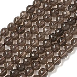 天然石スモーキークォーツビーズ連売り  ラウンド  6mm  穴：1mm  約61個/連  14.9インチ〜15.1インチ&nbsp;G-D840-62-6mm