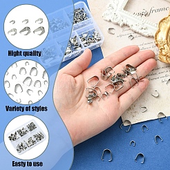 201ステンレススチールスナップオンベイル189個  ステンレス鋼色  5.5~13x3~11x2.5~6mm&nbsp;STAS-FS0001-73