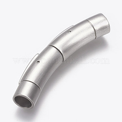 304ステンレススチール製バヨネット留め具  マット  つや消しプラチナ  46x8mm  穴：6mm&nbsp;STAS-A035I-6MP