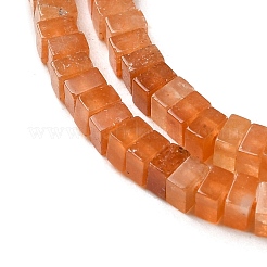 天然石レッドアベンチュリンビーズ連売り  正方形  3x3x1.5mm  穴：1mm  約240個/連  16.14インチ（41cm）&nbsp;G-N342-80