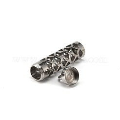 304ステンレスペンダント  ステンレス鋼色  10x43mm  穴：5mm&nbsp;LS-STAS-WH0027-19A