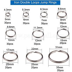Iron Double Loops Jump Rings Split Rings and Iron Split Key Rings&nbsp;PH-IFIN-G079-05P