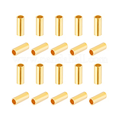 スターリングシルバーチューブビーズ30個925個  チューブ  ゴールドカラー  5x2mm  穴：1.5mm&nbsp;STER-PH0003-51