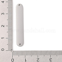 変色しない304ステンレススチールコネクタチャーム  レーザー切断  オーバルリンク  ステンレス鋼色  35x6x1.5mm  穴：1.2mm&nbsp;STAS-K270-31P
