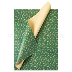花のギフト包装紙  クリスマスラッピング包装材料  シーグリーン  680x480x0.1mm  20個/セット&nbsp;DIY-TAC0020-52B