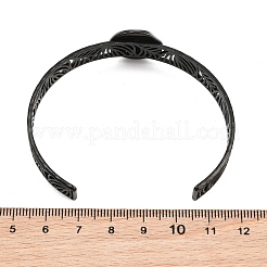 304 Stainless Steel Blank Cuff Bangle Bases with Flat Round Tray&nbsp;SA-CBA82C8-04A-EB