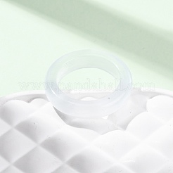 猫の目の指輪  女性用プレーンバンドリング  ライトブルー  6mm  内径：18mm&nbsp;RJEW-G363-01B-01