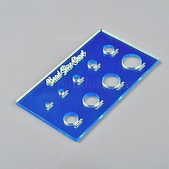 アクリル測定定規  カラフル  12.5x7x0.3cm&nbsp;TOOL-WH0159-90