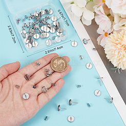 50Pcs 316 Surgical Stainless Steel Stud Earring Settings&nbsp;STAS-BBC0005-58C