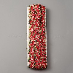 ジュエリー作り用ポリエステルリボン  服飾材料  さくらんぼ柄  レッド  7/8インチ（22~23mm）&nbsp;OCOR-WH0066-76B