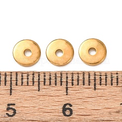 304ステンレススチールスペーサービーズ  イオンプレーティング（ip）  ディスク  18KGP本金メッキ  5x1mm  穴：1.2mm&nbsp;STAS-L318-02G-01