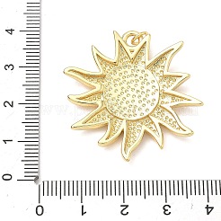 真鍮チャーム  太陽のチャームは長持ちするメッキ  ラックめっき  鉛フリー＆カドミウムフリー  18KGP本金メッキ  34x35x3mm  丸カン：5x1ミリ  内径：3mm&nbsp;KK-P345-19G