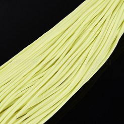 7つのインナーコアポリエステル＆スパンデックスコードロープ  暗闇で光る  ロープブレスレットや靴紐作りに  シャンパンイエロー  4mm  約109.36ヤード（100m）/バンドル&nbsp;OCOR-Q061-01A-02