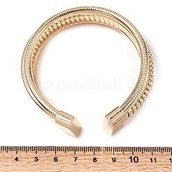 Iron Multi-strand Snake Chain Cuff Bangles for Women&nbsp;BJEW-P390-01C-G