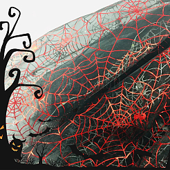 Polyester Spider Web Deco Mesh&nbsp;DIY-WH20049-45B-01