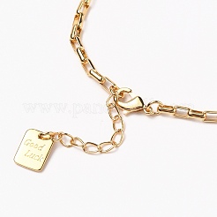 Brass Box Chain Bracelets&nbsp;BJEW-H537-03G