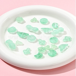 120Pcs 8 Styles Spray Painted Transparent Glass Beads&nbsp;GLAA-FS0002-22