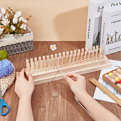 Rectangle Wooden Weaving Loom Kit&nbsp;TOOL-WH0155-192