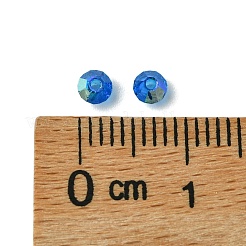 プレシオサ®クリスタルビーズ  チェコクリスタル  双円錐形(451 69 302 ロンデル)  60310 200 カプリブルー AB  3mm  穴：0.8mm&nbsp;X-PRC-BA3-60310-200