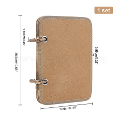 ベルベットブローチピンディスプレイオーガナイザー  長方形  カーキ  18.9x26.8x0.55cm  穴：1.2のCM&nbsp;DJEW-WH0011-04A