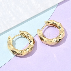 304 Stainless Steel Textured Hoop Earrings for Women&nbsp;EJEW-U060-01A-G