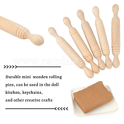 Mini Wooden Rolling Pin&nbsp;DJEW-OC0001-14