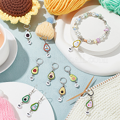 Alloy Enamel & Acrylic Pendant Locking Stitch Markers&nbsp;HJEW-AB00114