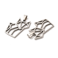 Non-Tarnish 201 Stainless Steel Origami Pendants&nbsp;STAS-K251-043P