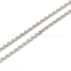 Tarnish Resistant Fashionable 304 Stainless Steel Cable Chain Necklace Making&nbsp;STAS-A028-N081P