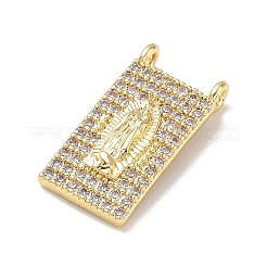 Religion Brass Micro Pave Clear Cubic Zirconia Pendants&nbsp;KK-L268-026G-01