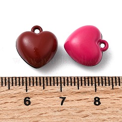 Spray Painted Alloy Heart Charms&nbsp;FIND-C075-07